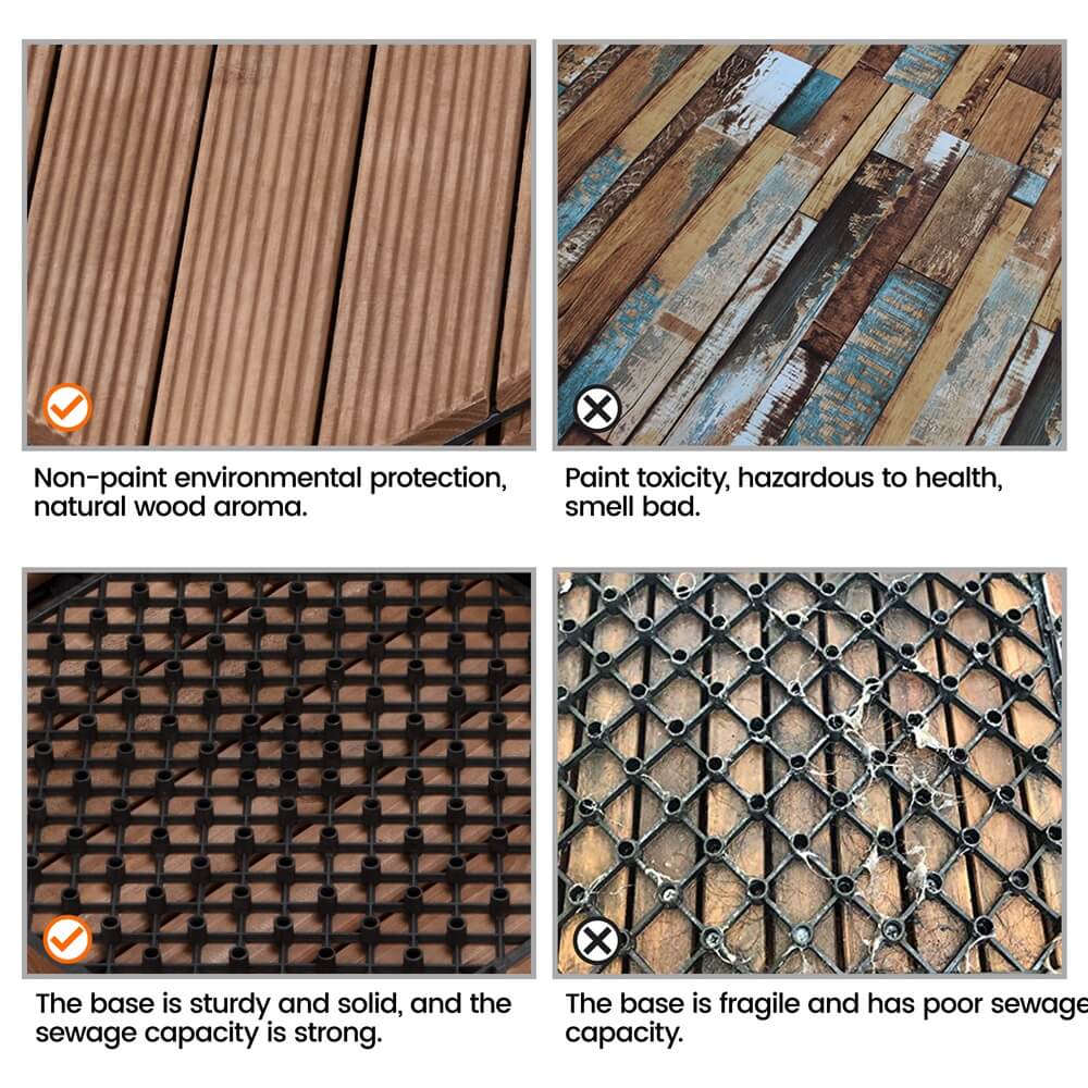 Yaheetech Wood Flooring Tiles 12 x 12 - Image 6