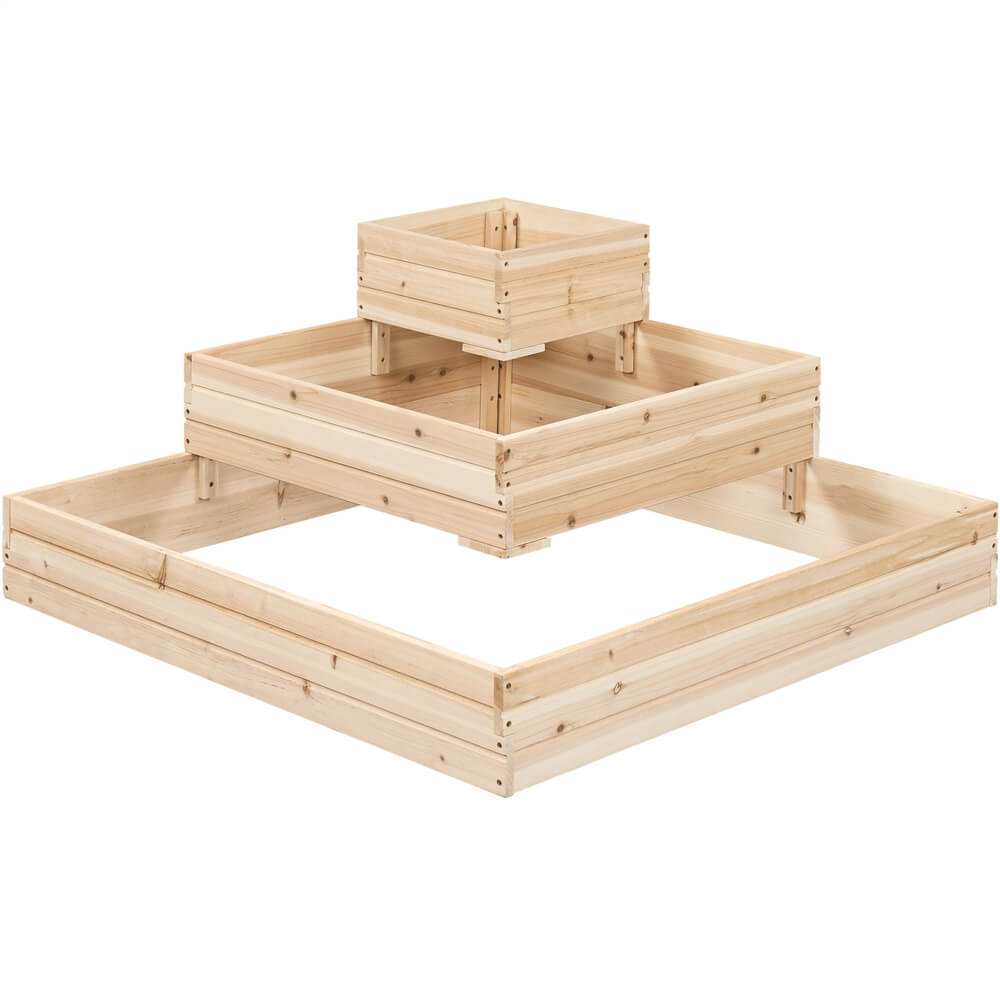 Yaheetech 3-Tier Fir Wood Raised Garden Bed - Image 2