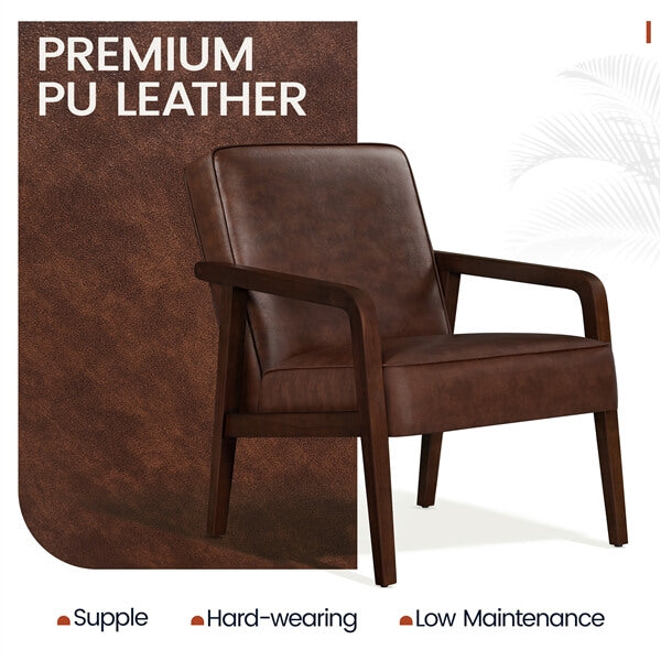 Yaheetech Mid-Century Modern Upholstered Lounge Chair - Image 7