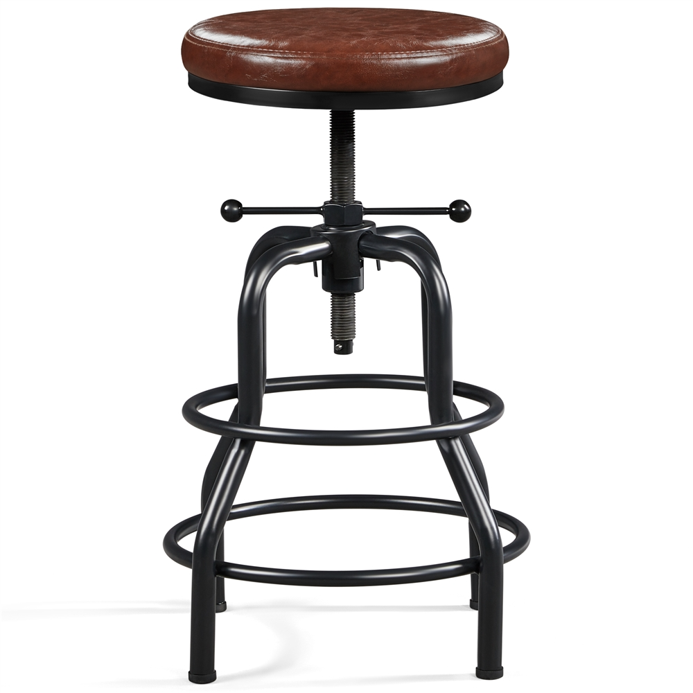Yaheetech Industrial Bar Stools Vintage Counter Height Adjustable Metal Bar Stool - Image 12