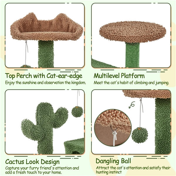 Yaheetech 54.5?? H Cactus Cat Tree - Image 9