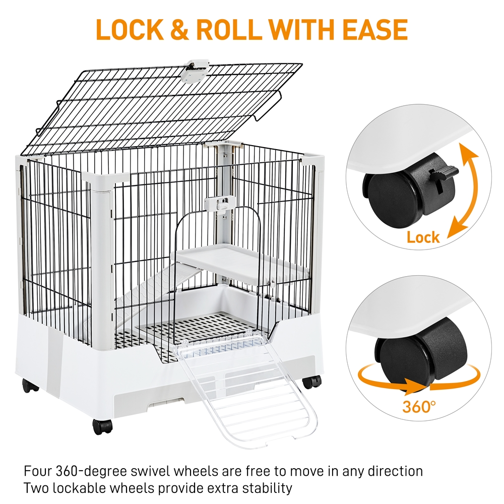 Yaheetech 2-Level Rolling Rabbit Cage - Image 8