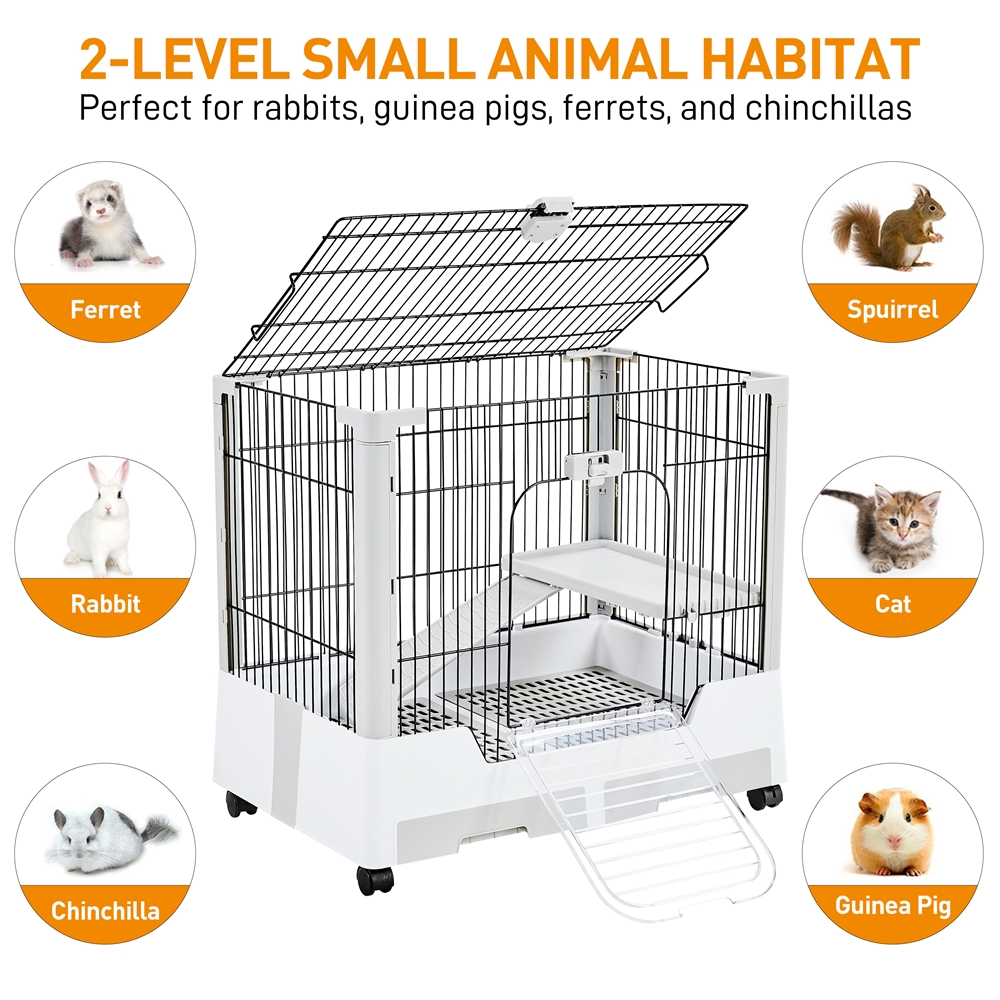 Yaheetech 2-Level Rolling Rabbit Cage - Image 6