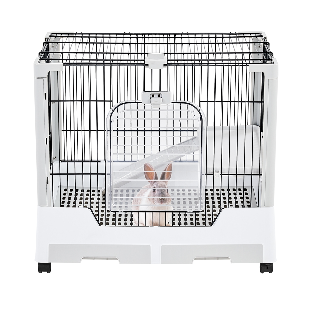 Yaheetech 2-Level Rolling Rabbit Cage - Image 4