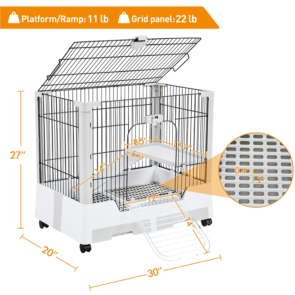 Yaheetech 2-Level Rolling Rabbit Cage - Image 5