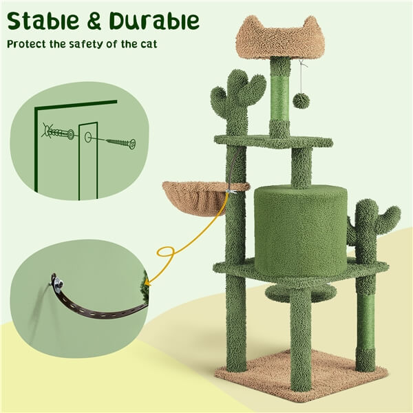 Yaheetech 53''H Cat Cactus Tree - Image 6