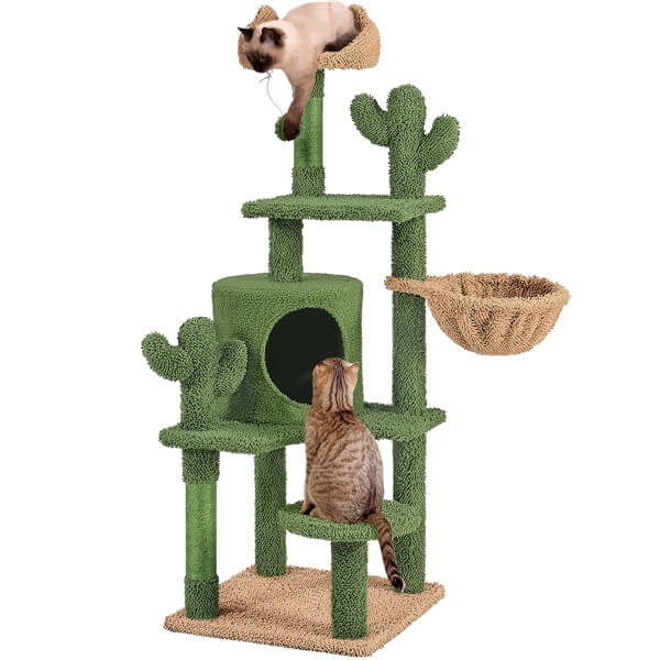 Yaheetech 53''H Cat Cactus Tree - Image 2