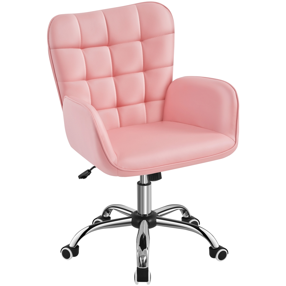 Yaheetech Modern Mid-back Office Faux Leather Desk Chair - Image 3