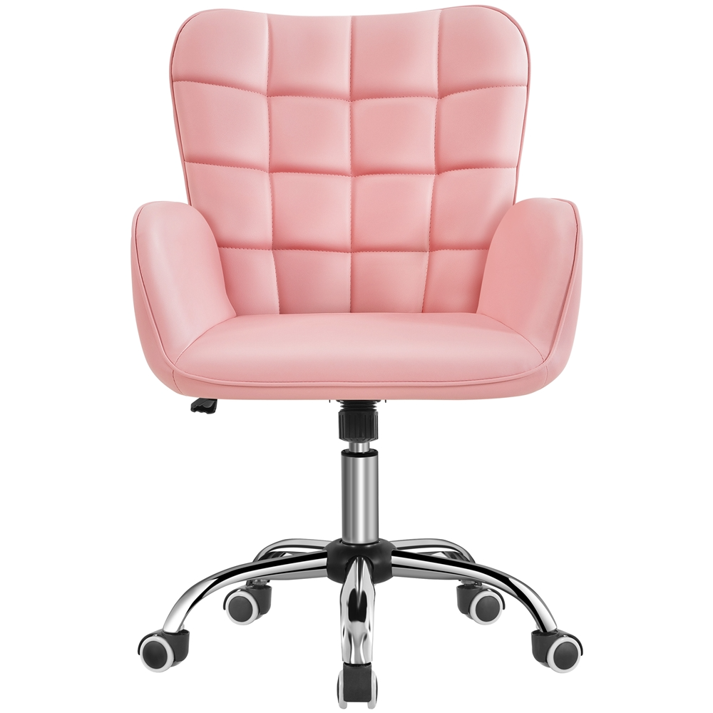 Yaheetech Modern Mid-back Office Faux Leather Desk Chair - Image 4