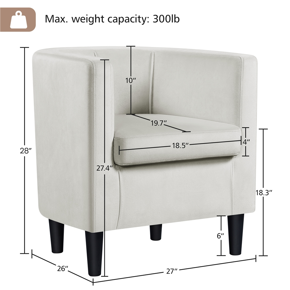 Set of 2 Barrel-Shaped Chair Accent - Image 2