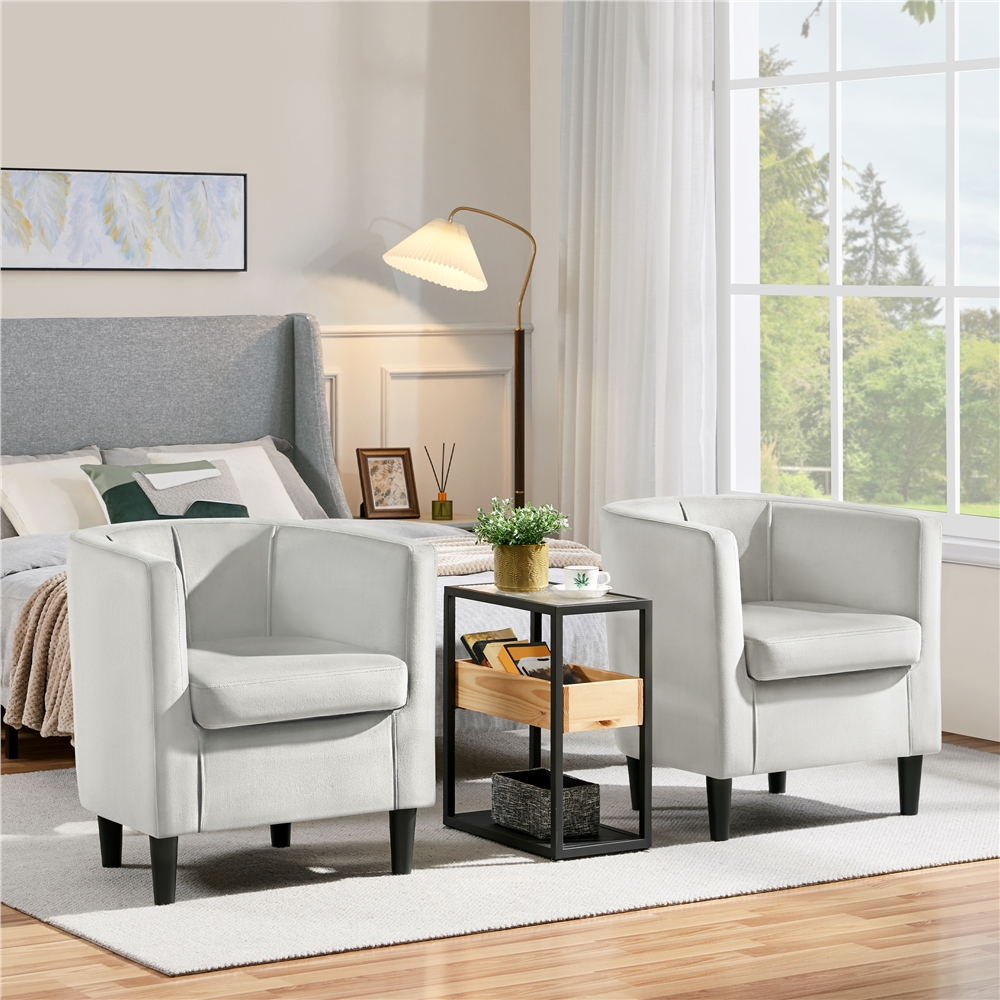 Set of 2 Barrel-Shaped Chair Accent - Image 3