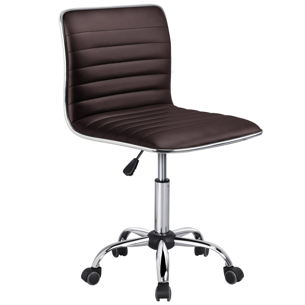 Yaheetech 16.3-22.2 Inch Adjustable PU Leather Low Back Desk Office Chair - Image 9