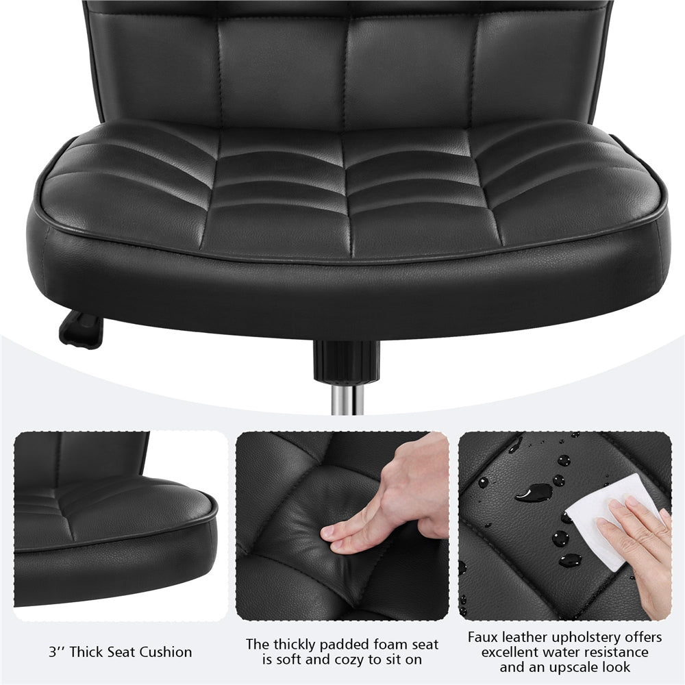 Yaheetech Modern Tufted Armless Desk Chair - Image 13