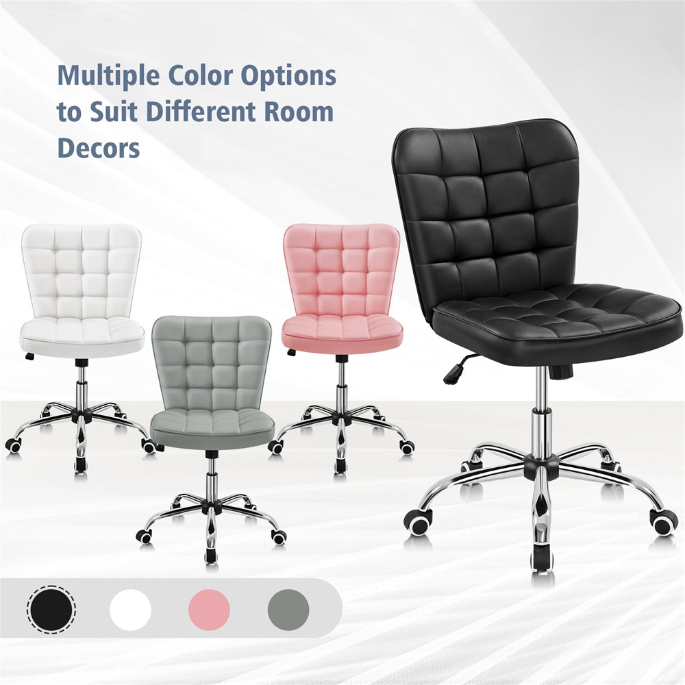 Yaheetech Modern Tufted Armless Desk Chair - Image 15