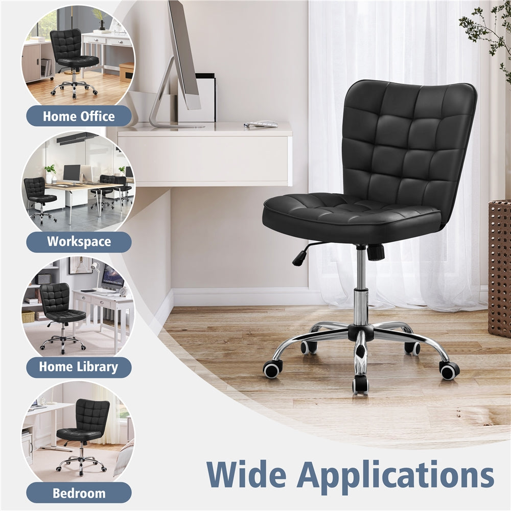 Yaheetech Modern Tufted Armless Desk Chair - Image 8