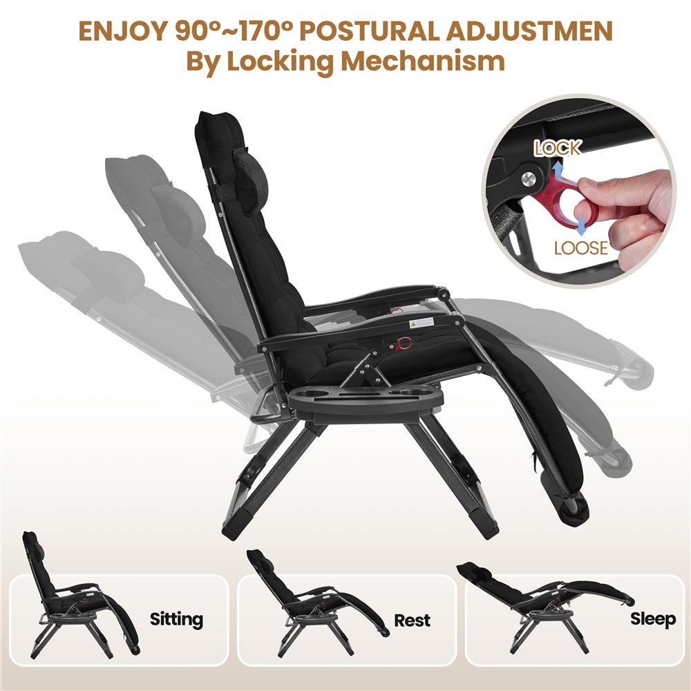 Yaheetech 29in Zero Gravity Recliner - Image 8