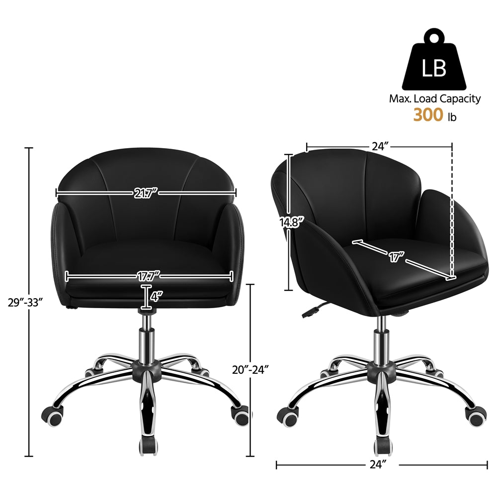 Yaheetech Faux Leather Flower-Shaped Accent Office Chair - Image 5