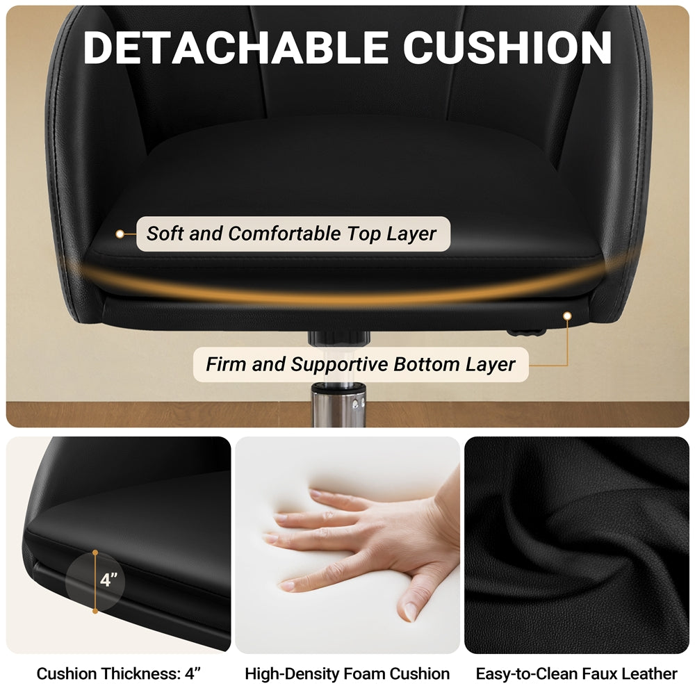Yaheetech Faux Leather Flower-Shaped Accent Office Chair - Image 9