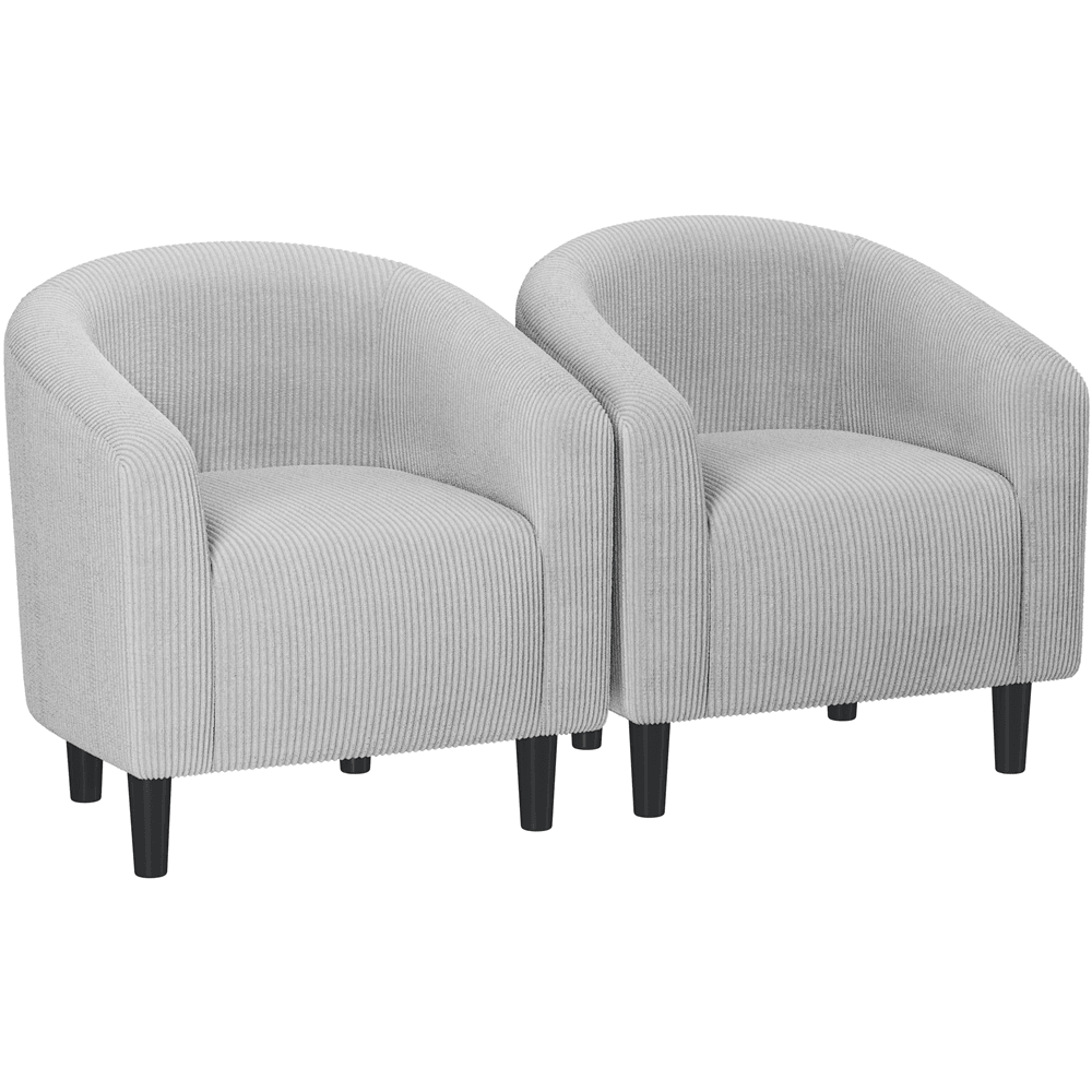 Yaheetech Corduroy Fabric Club Chair - Image 9