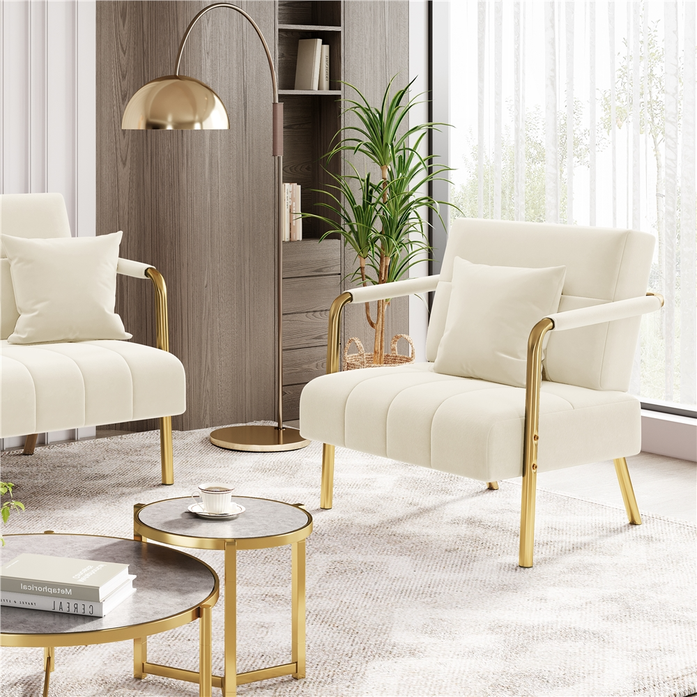 Yaheetech 30?? W Velvet Accent Armchair - Image 8
