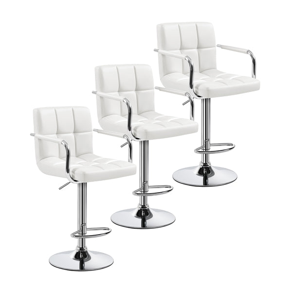 Yaheetech PU Leather Adjustable Swivel Barstools - Image 7