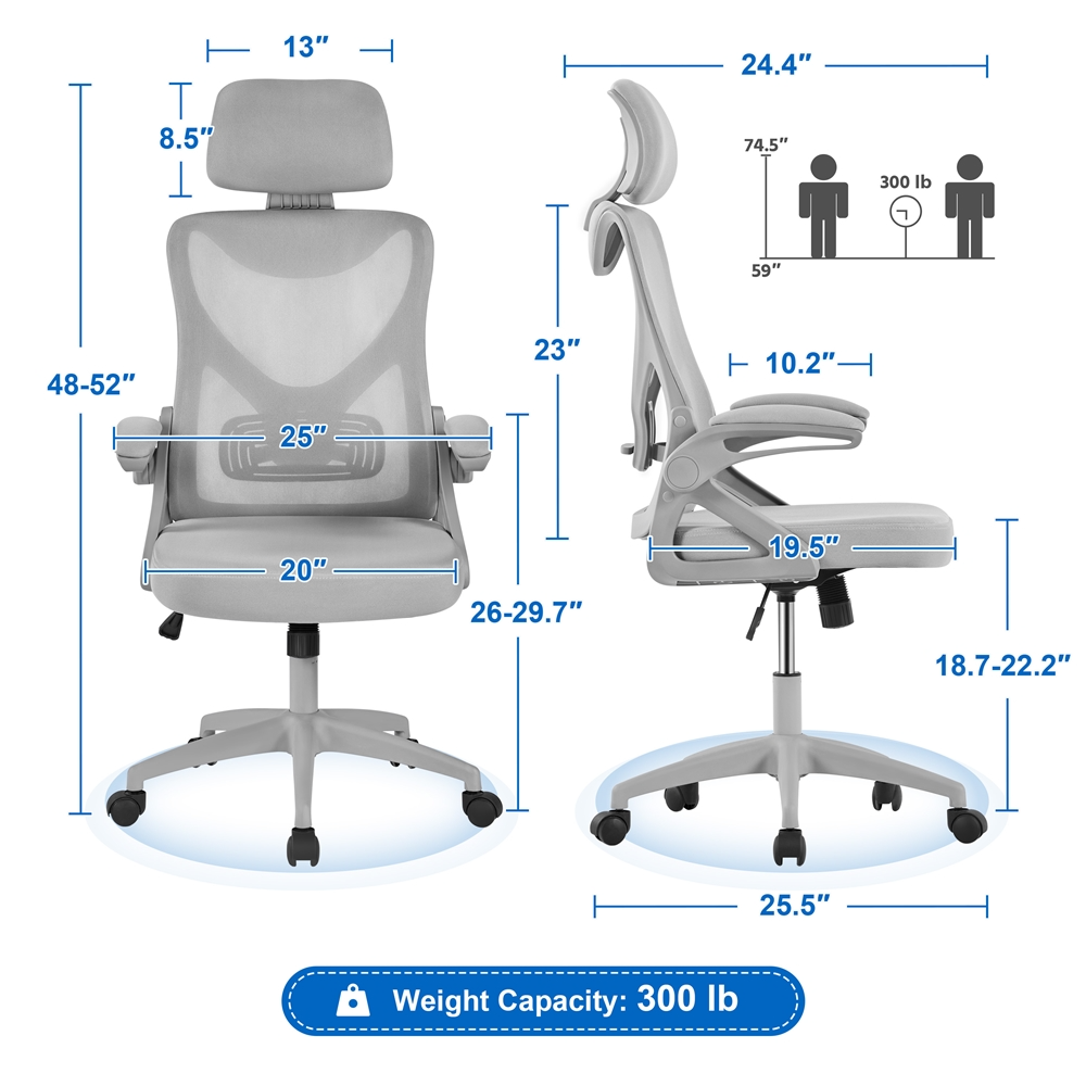 Yaheetech High Back Mesh Office Chair - Image 5