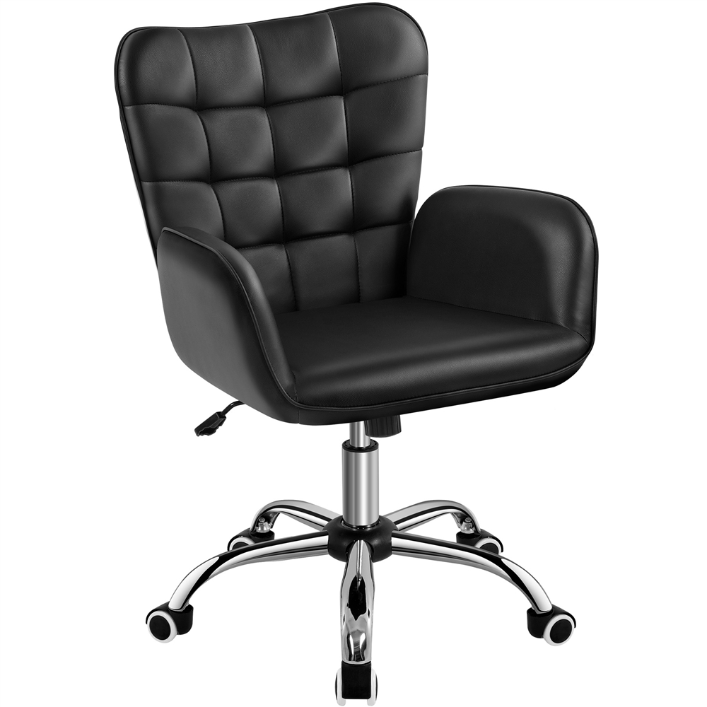 Yaheetech Modern Mid-back Office Faux Leather Desk Chair - Image 2