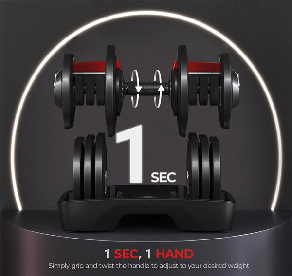 Yaheetech 4-90LBS Quick-adjust Dumbbell Set - Image 5