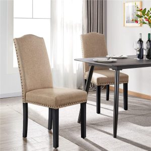 Yaheetech Dining Chairs Set of 6 Armless Parson Chairs