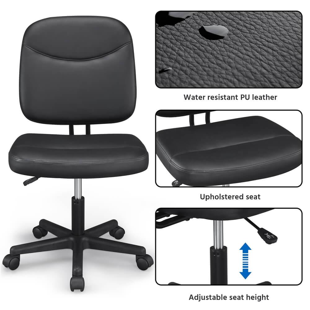 Yaheetech Armless Mid-Back Office Chair - Image 6