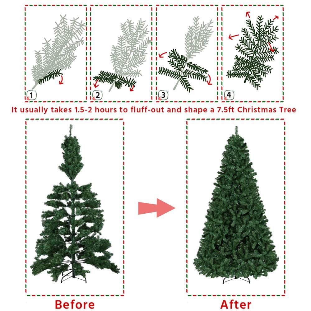 Yaheetech 4.5'/6'/7.5'/9' Artificial Green Christmas Tree - Image 7