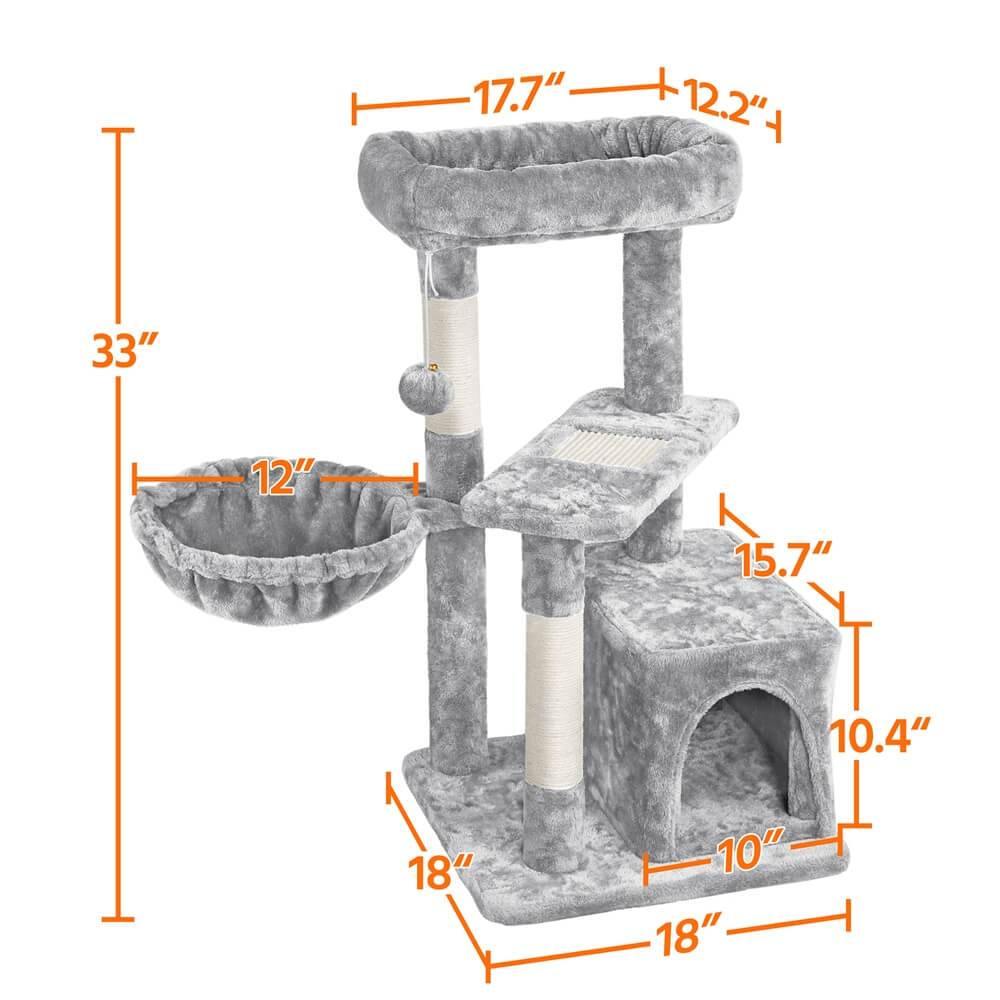 Yaheetech Cat Tree Tower 33 Inch - Image 3