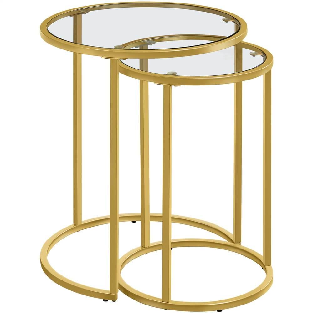 Yaheetech End Table Set Gold - Image 2