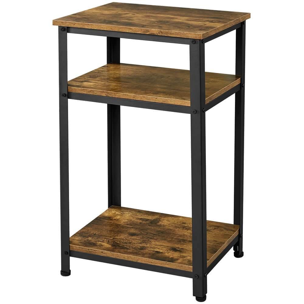 Yaheetech Side Table with Storage Shelves - Image 2