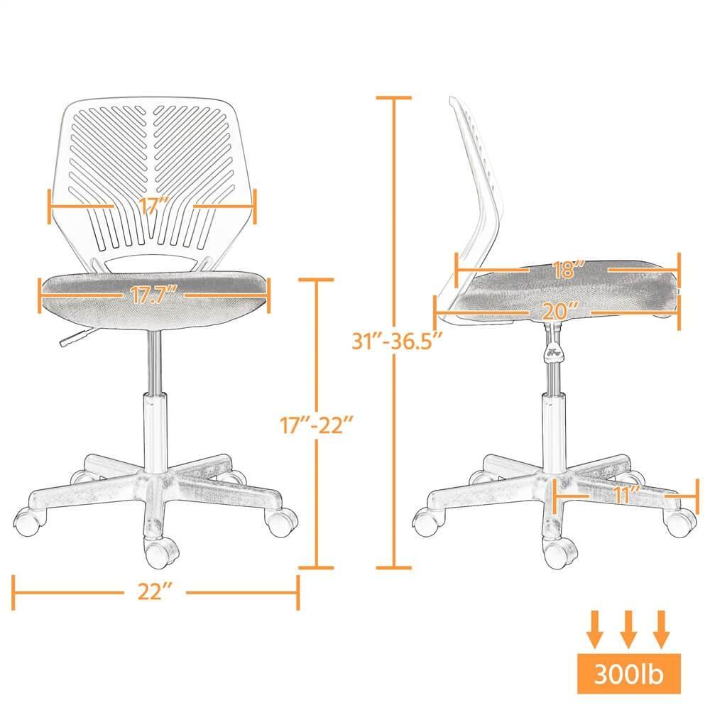 Yaheetech Armless Teens Desk Chair - Image 10
