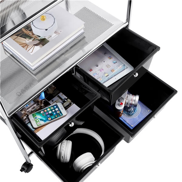 Yaheetech Rolling Storage Cart with 4 Drawers 2 Shelves - Image 6