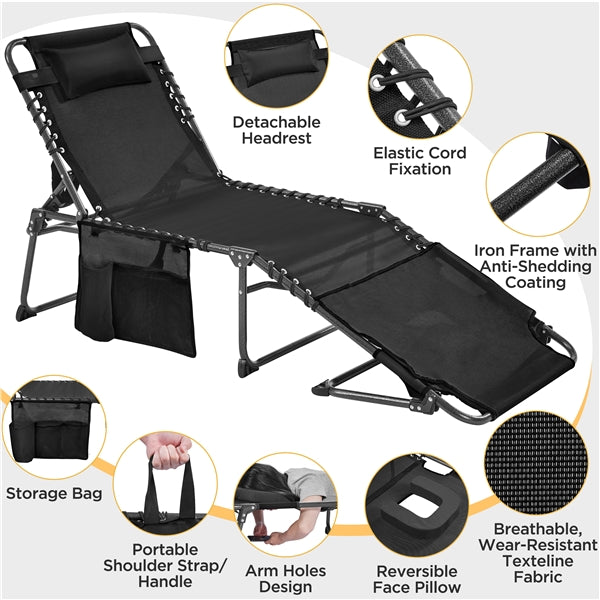 Yaheetech 5 Position Folding Tanning Chair - Image 7