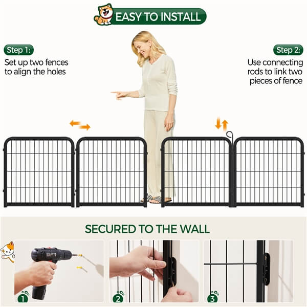 Yaheetech Dog Playpen. 24 inch 2 Panels Dog Pen - Image 5