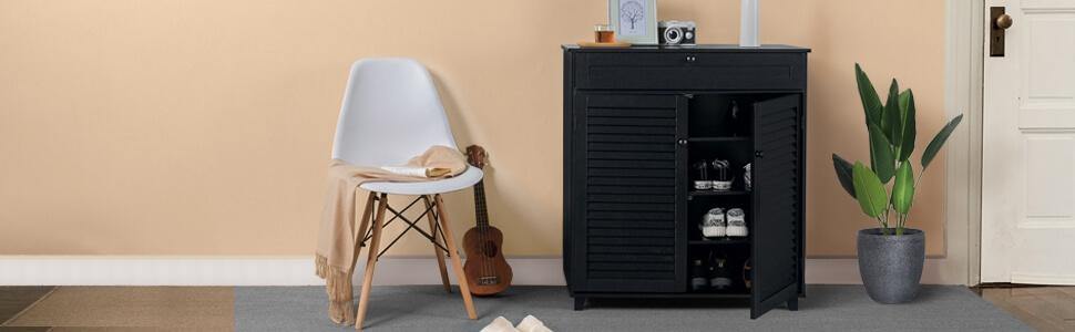Yaheetech Storage Cabinet with Drawer - Image 6