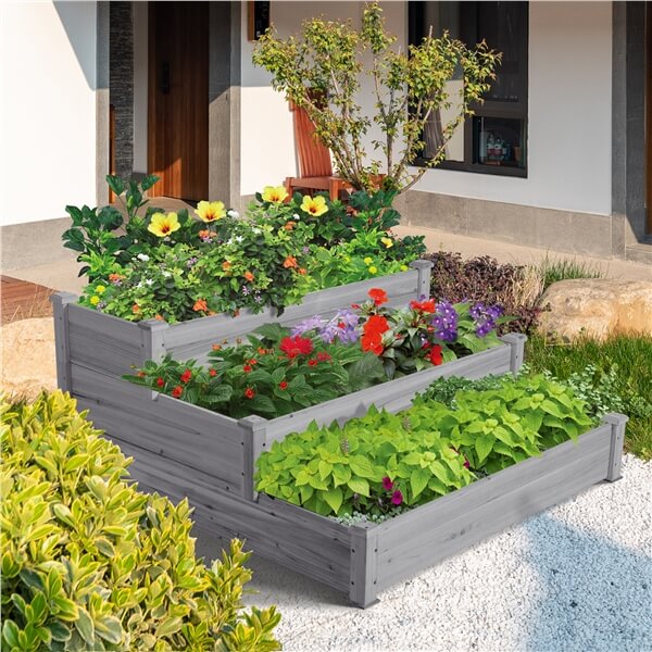 Yaheetech 3 Tier Raised Garden Bed Fir Wood - Image 11