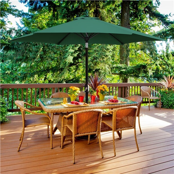 Yaheetech 9FT Patio Umbrella Outdoor with Heavy Duty Base - Image 6
