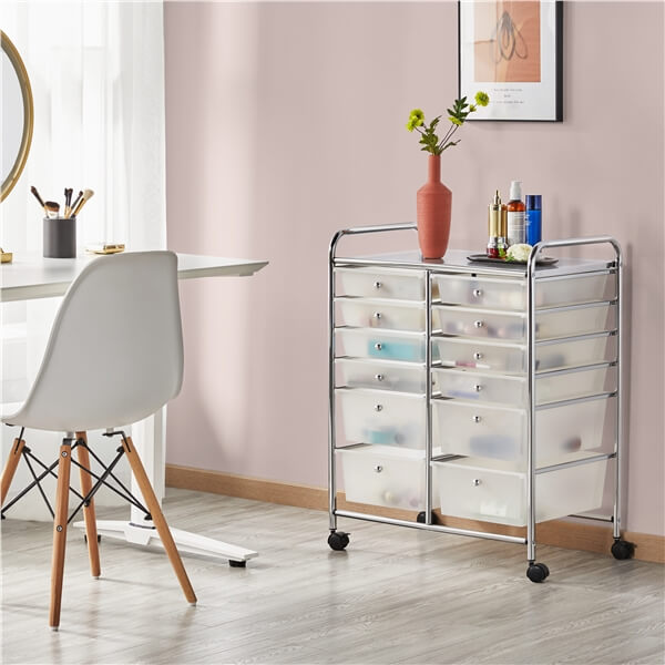 Yaheetech 12 Drawers Rolling Storage Cart - Image 10