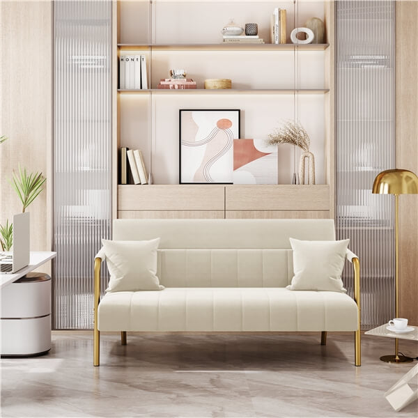 Yaheetech 30 W Modern Sofa Small Sofa Luxurious Velvet Fabric - Image 3