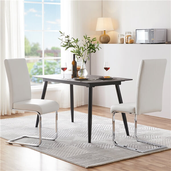 Yaheetech Dining Chairs Set of 6 Modern Faux Leather - Image 6