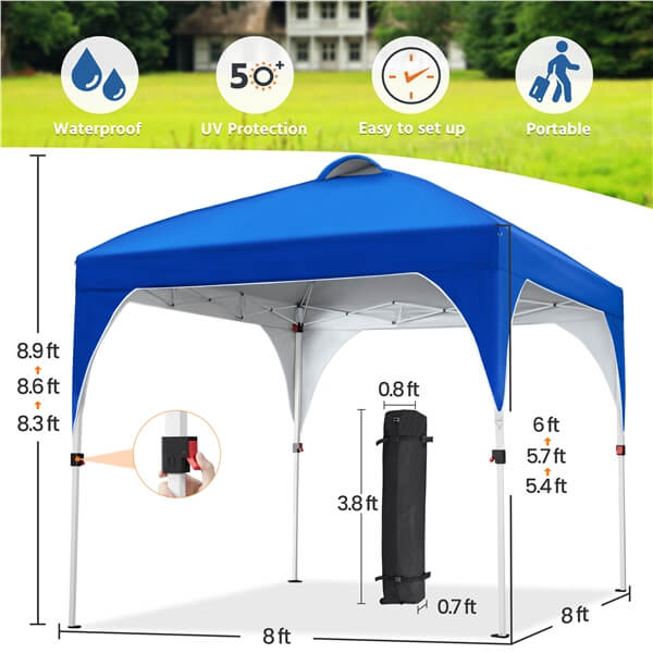 Yaheetech 8x8 Pop Up Canopy Tent with Vent - Image 5