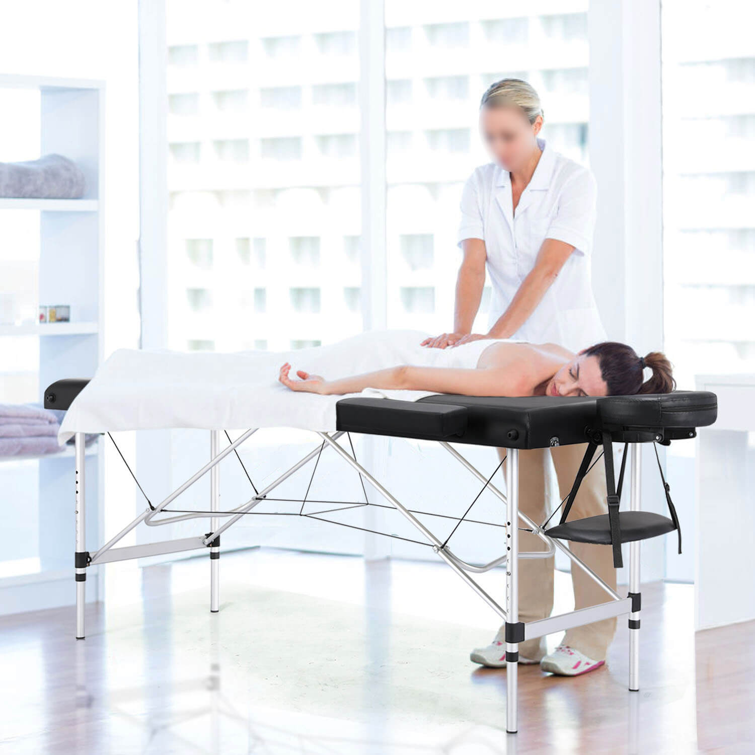 Yaheetech 2 Fold Aluminum Massage Bed 28