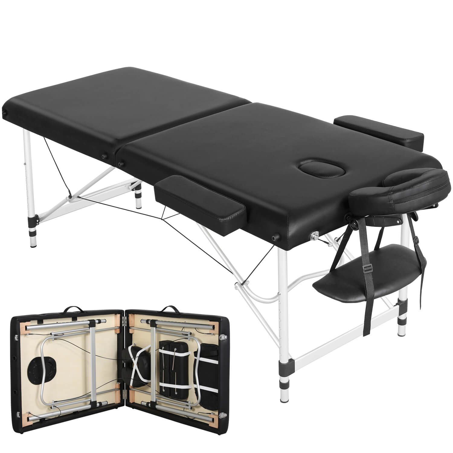 Yaheetech 2 Fold Aluminum Massage Bed 28 - Image 2