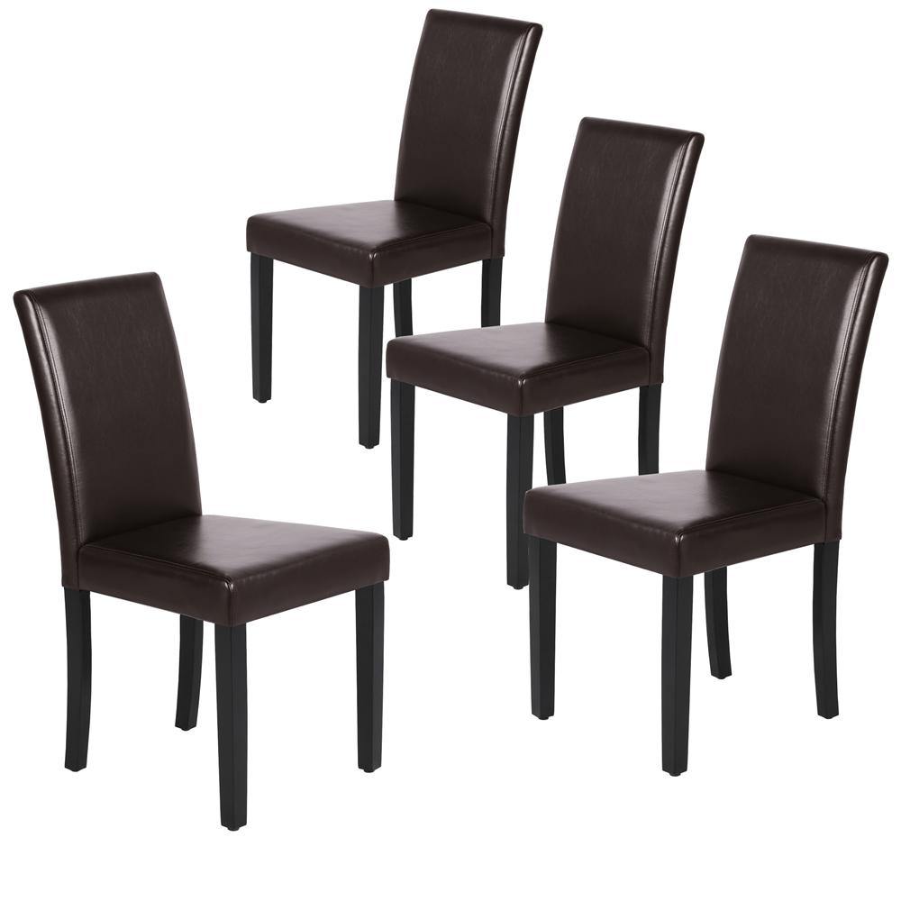 Yaheetech Dining Living Room PU Cushion Chairs 4pcs - Image 2