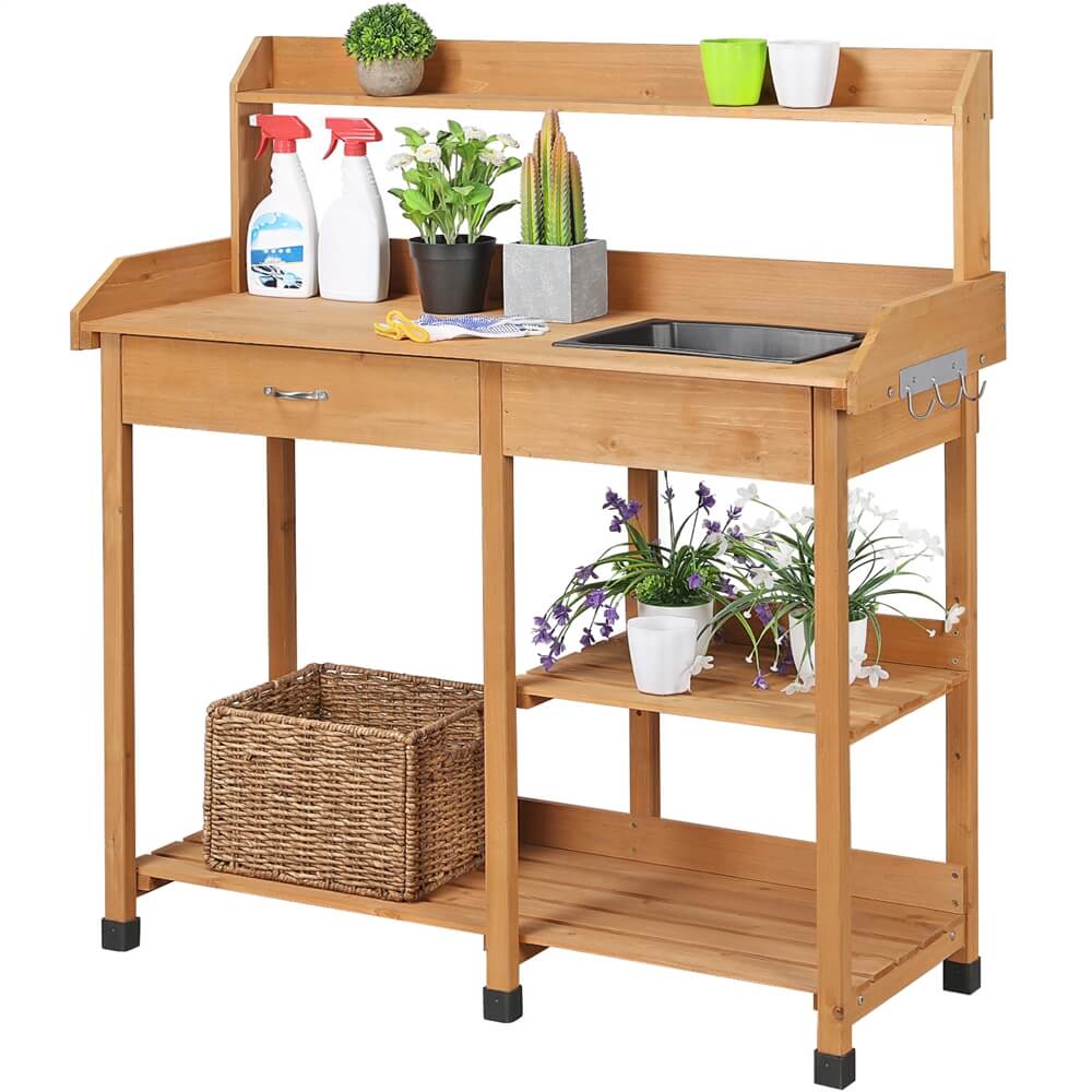 Yaheetech Potting Bench Table with Sink - Image 2