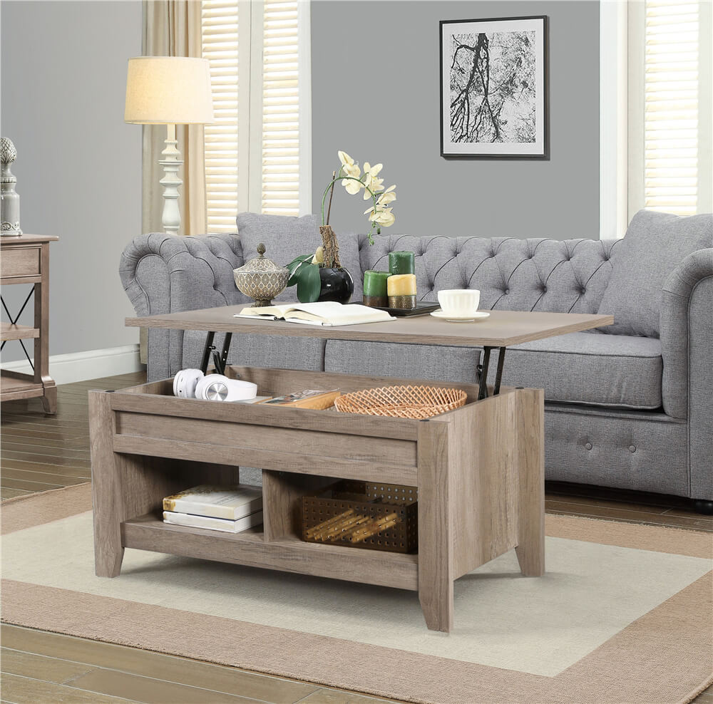 Yaheetech Wood Coffee Table Lift Up Coffee Table